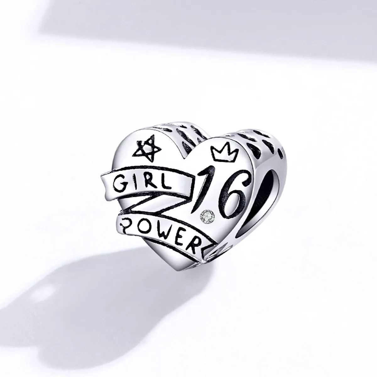 Pandora Style Silver Charm, Girl Power Sweet 16 - SCC1437