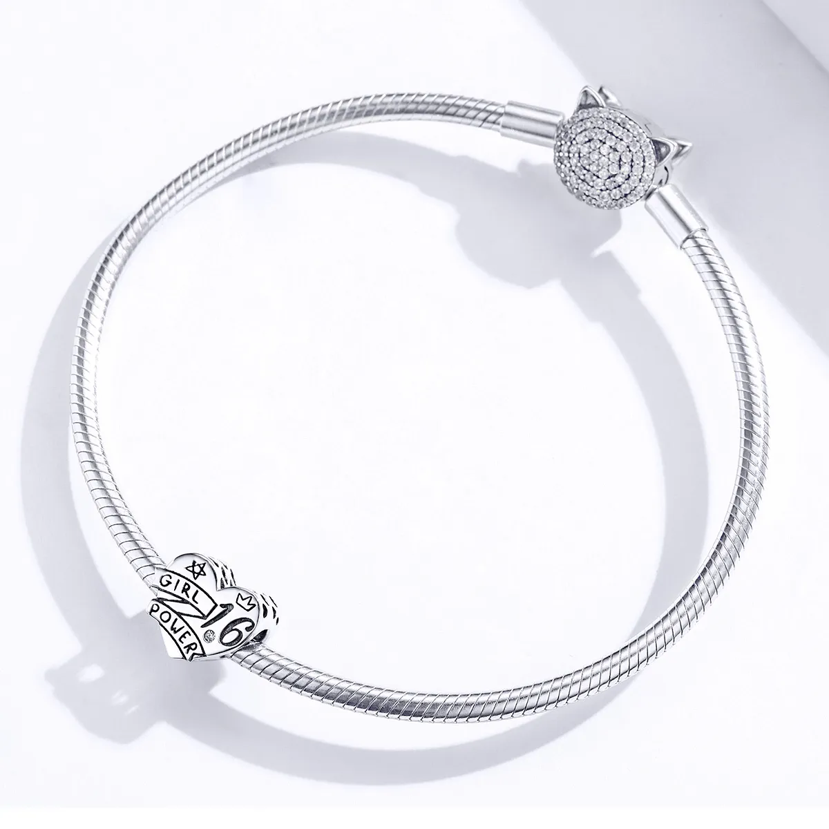 Pandora Style Silver Charm, Girl Power Sweet 16 - SCC1437