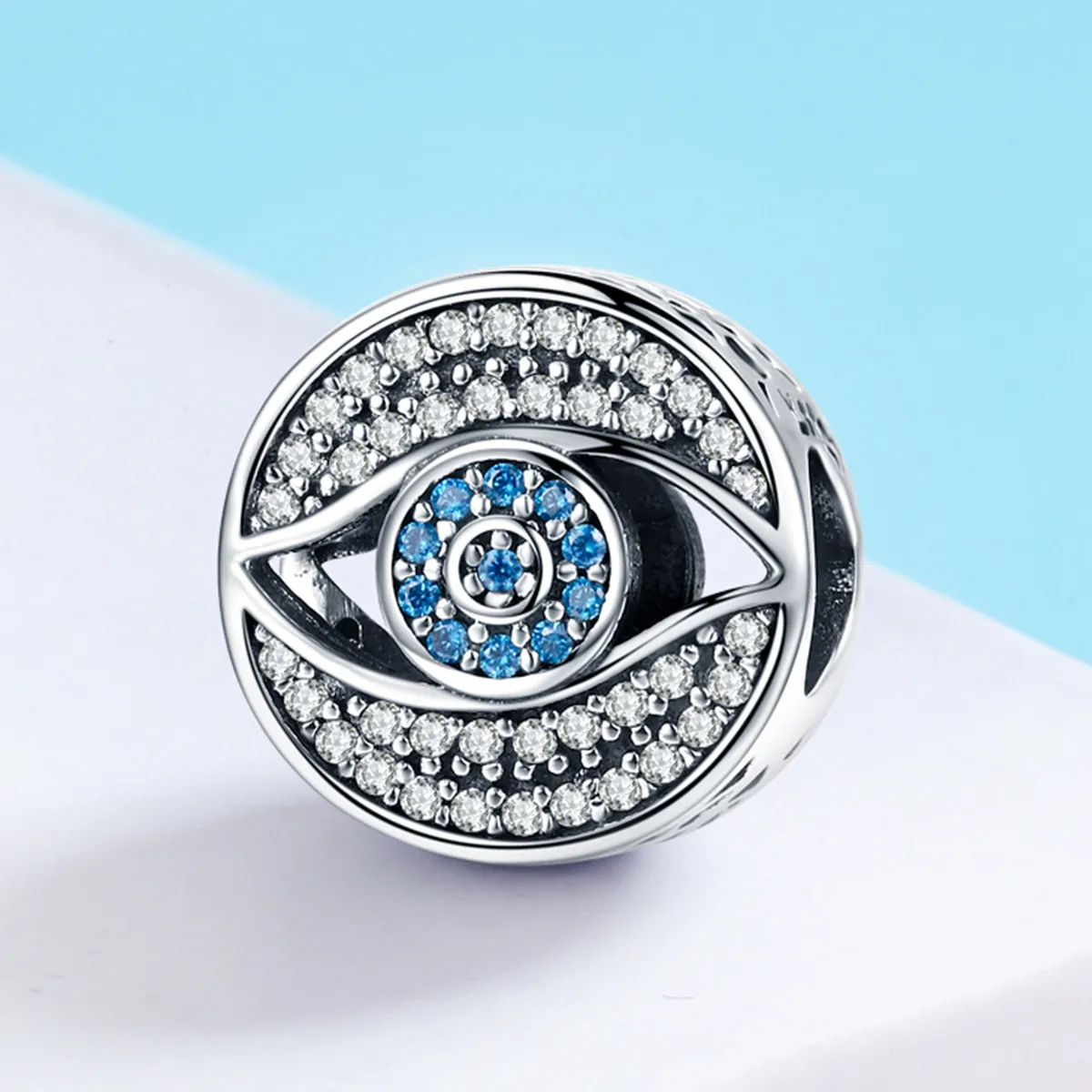 Pandora Style Silver Charm, Guardian Eye - SCC565