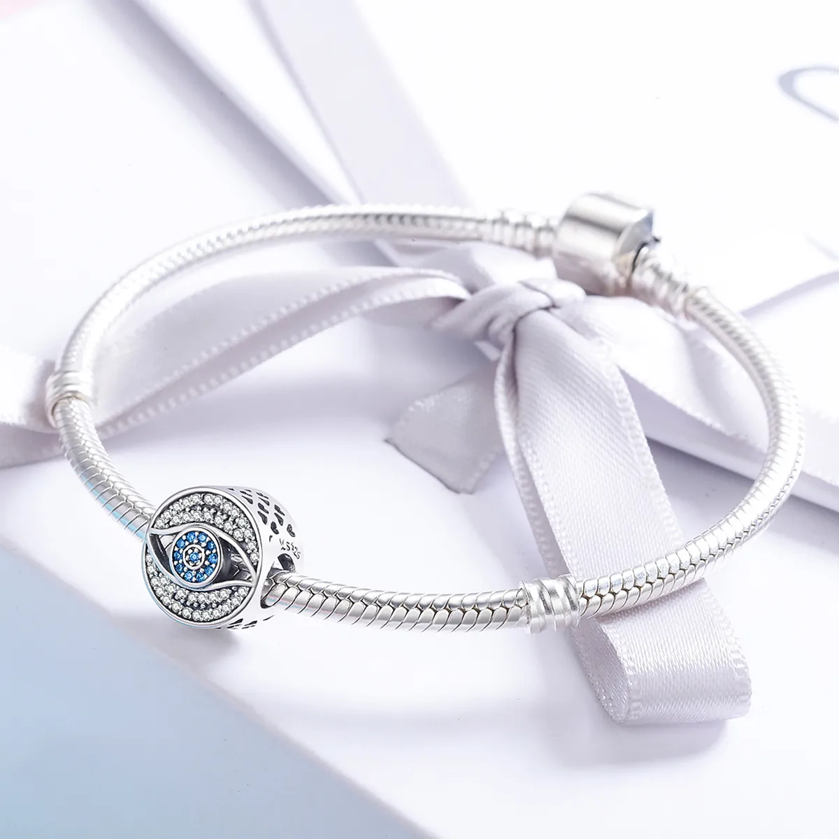 Pandora Style Silver Charm, Guardian Eye - SCC565