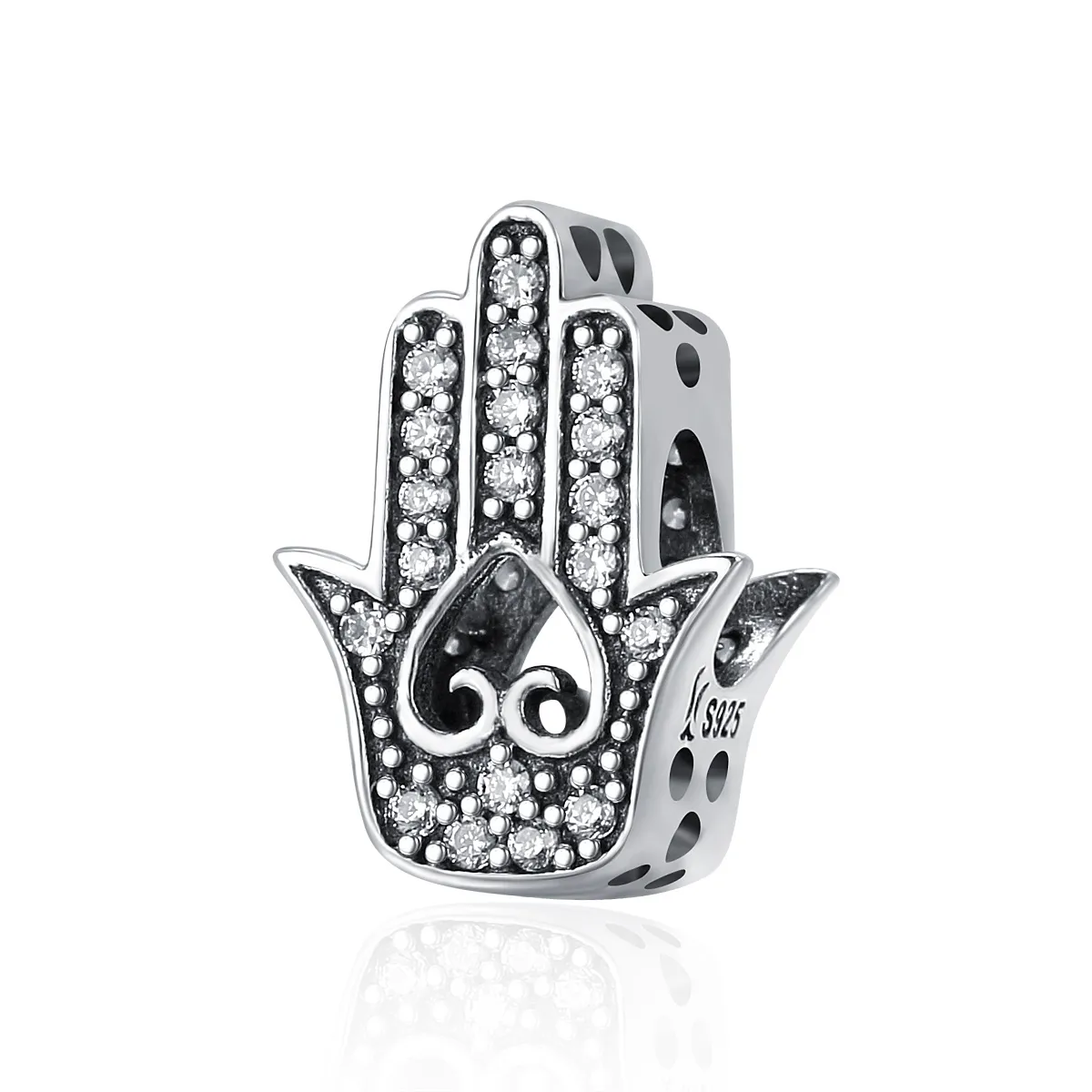 Pandora Style Silver Charm, Hamsa - SCC225