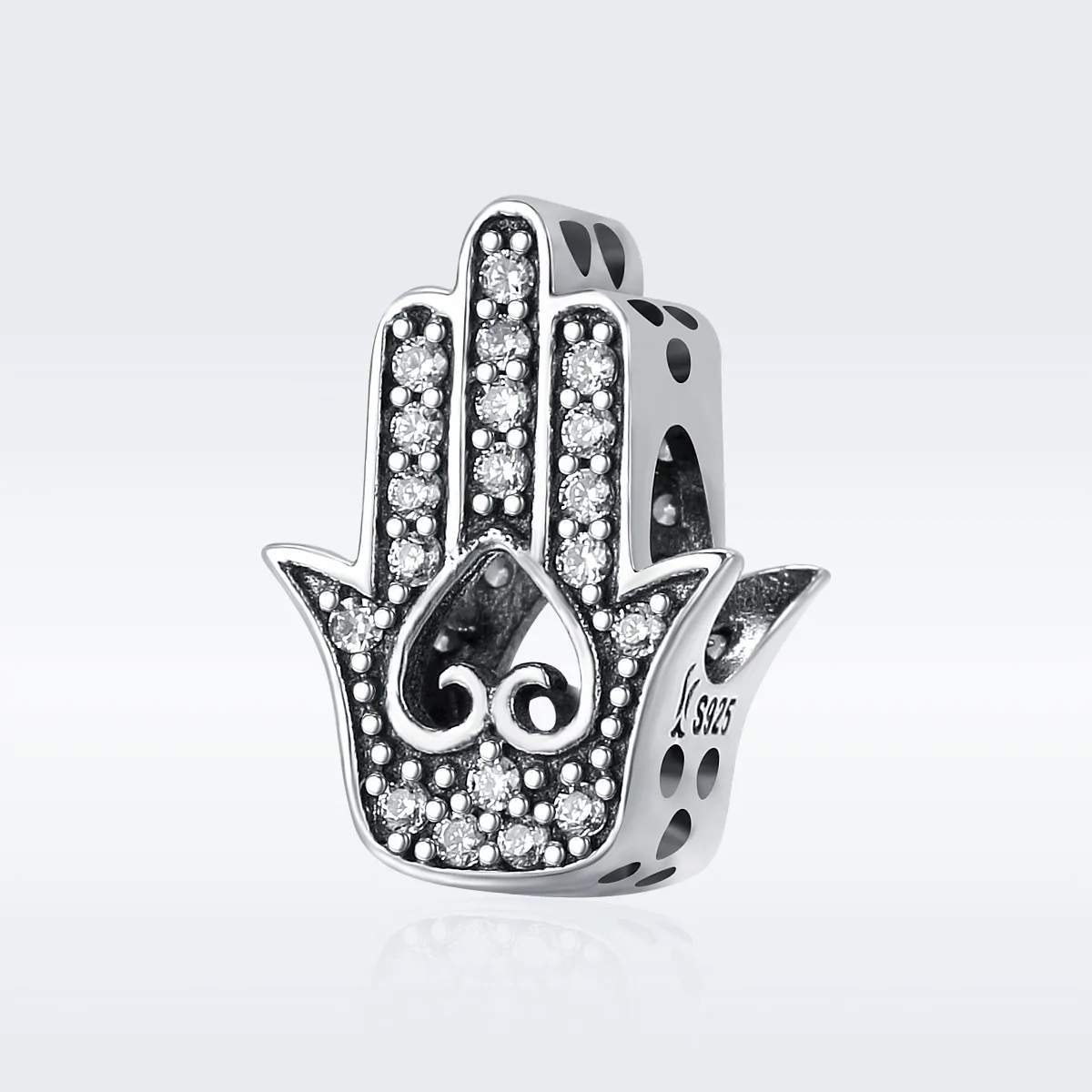 Pandora Style Silver Charm, Hamsa - SCC225