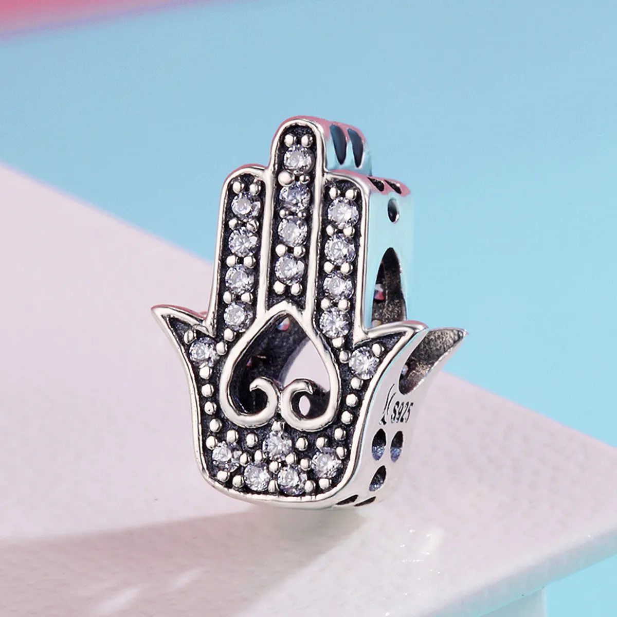 Pandora Style Silver Charm, Hamsa - SCC225