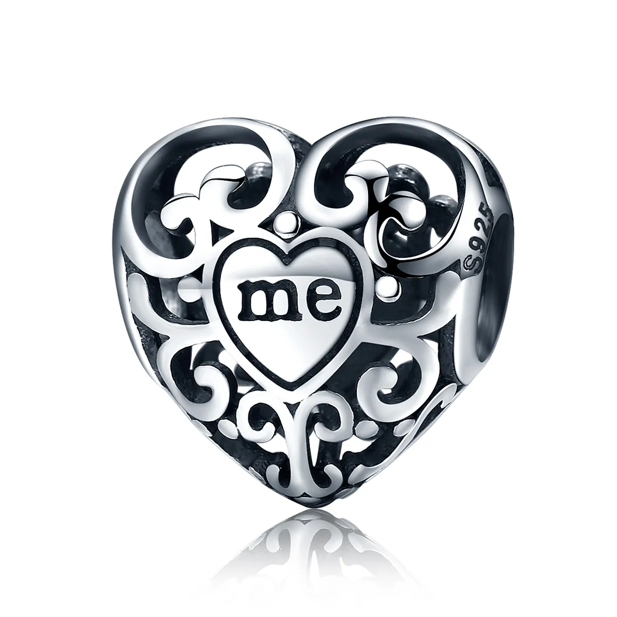 Pandora Style Silver Charm, Heart Me - SCC145