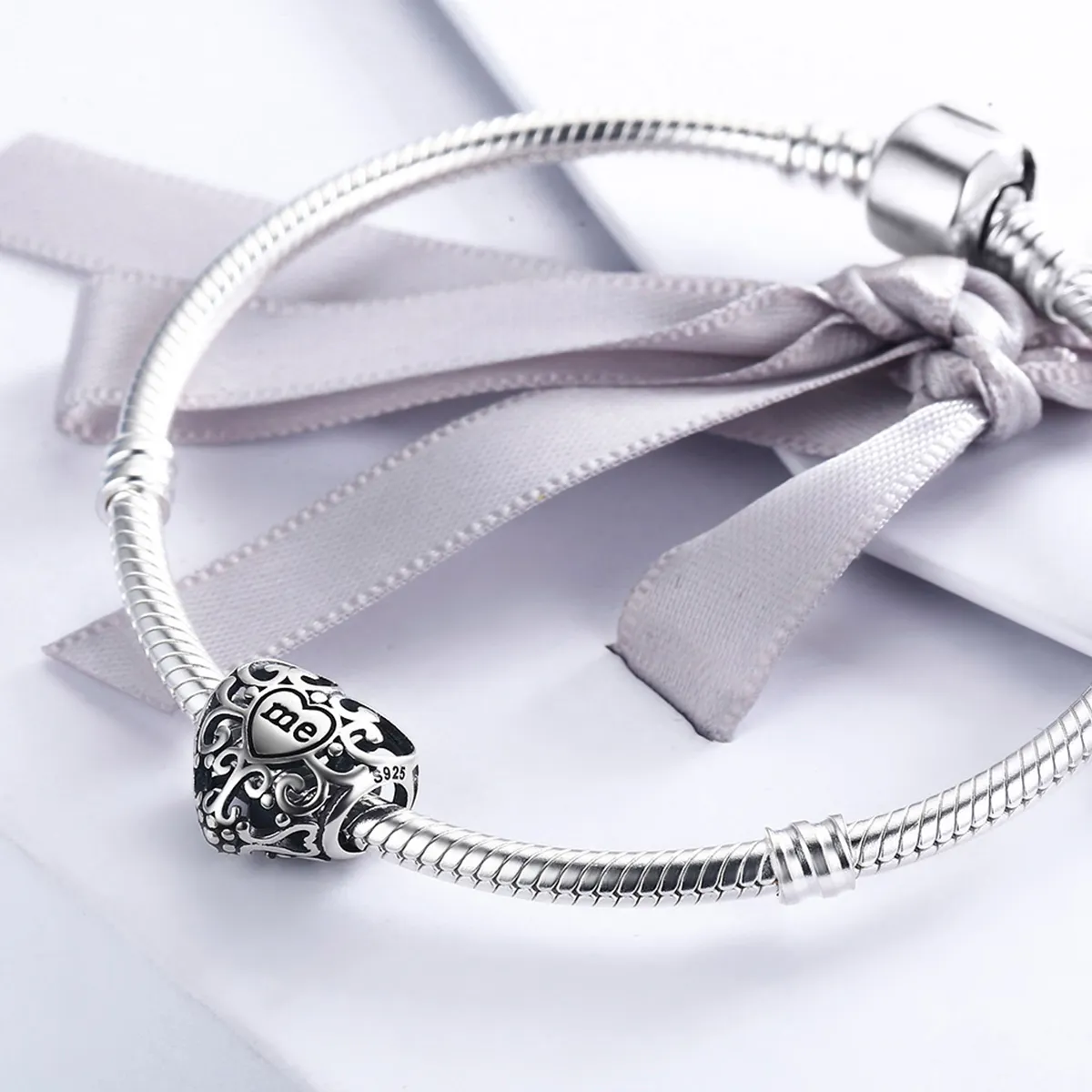 Pandora Style Silver Charm, Heart Me - SCC145