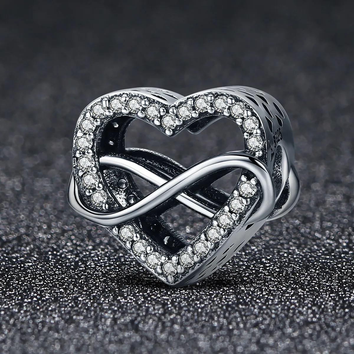 Pandora Style Silver Charm, Heart Shape - SCC432