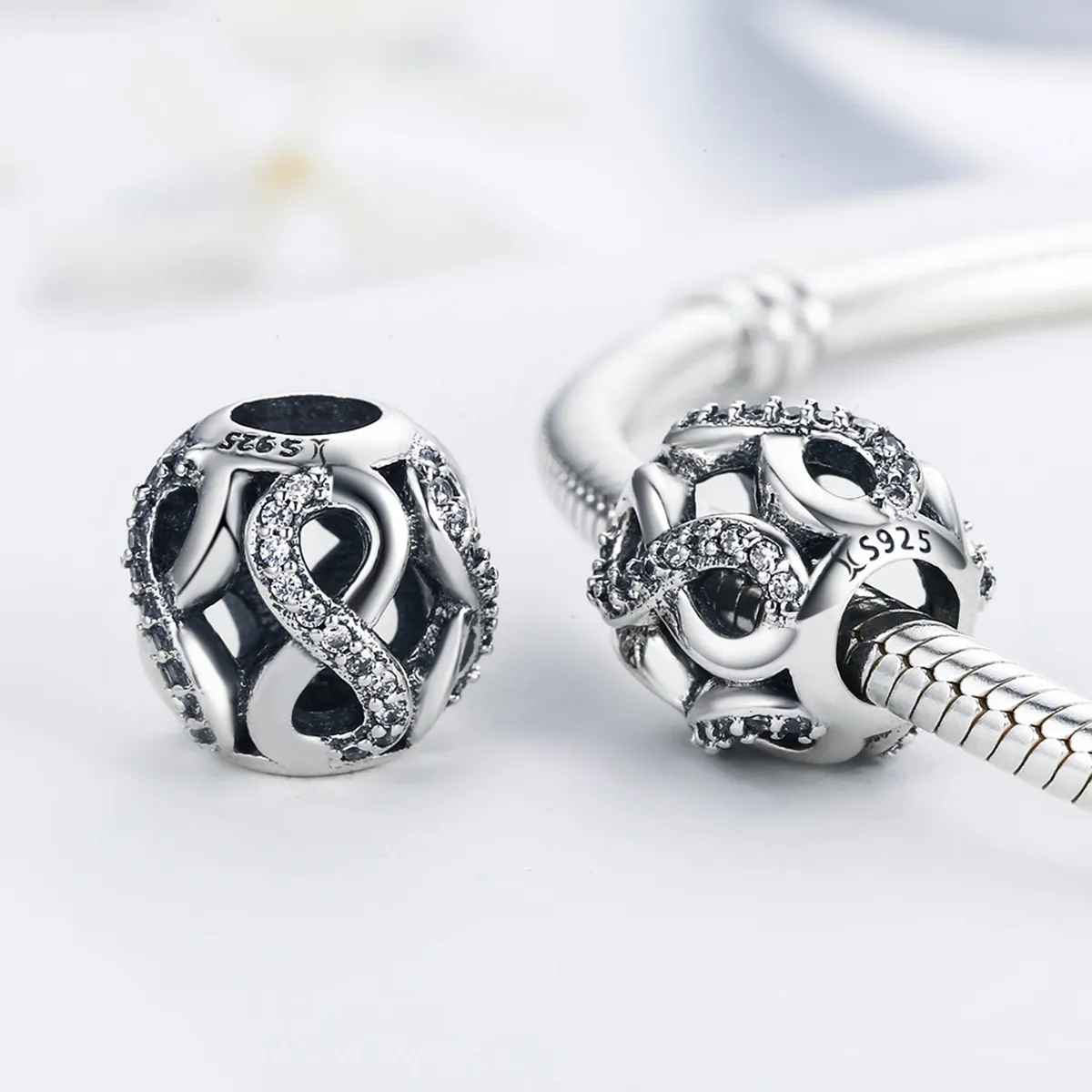 Pandora Style Silver Charm, Infinity - SCC141