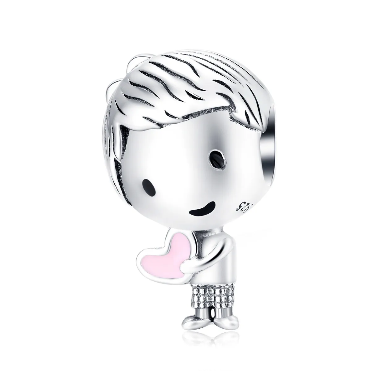 Pandora Style Silver Charm, Its A Boy, Pink Enamel - SCC1334