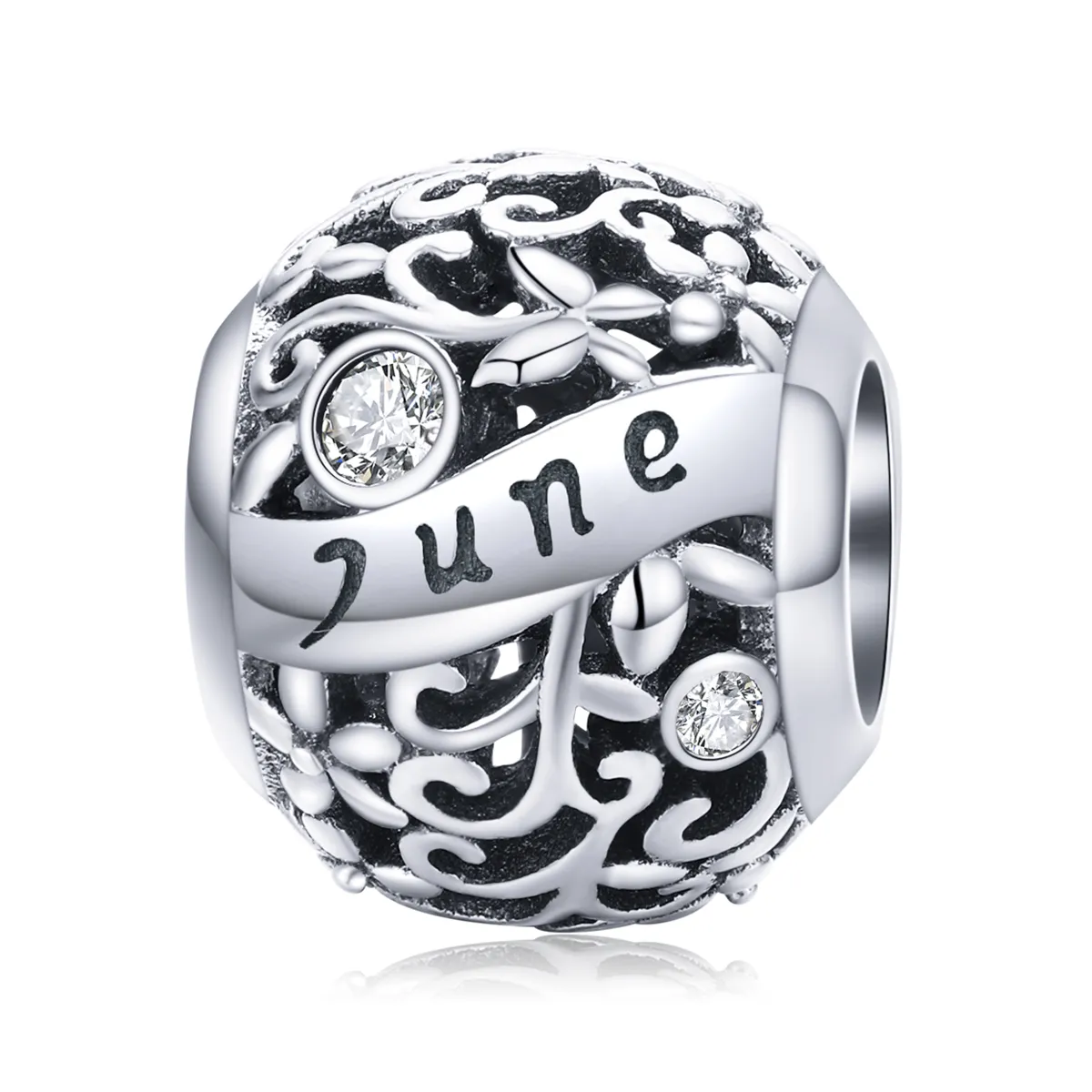 Pandora Style Silver Charm, June Birthstone - SCC1385-6