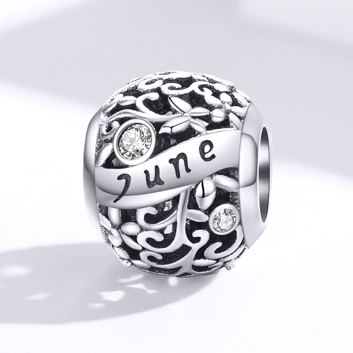 Pandora Style Silver Charm, June Birthstone - SCC1385-6