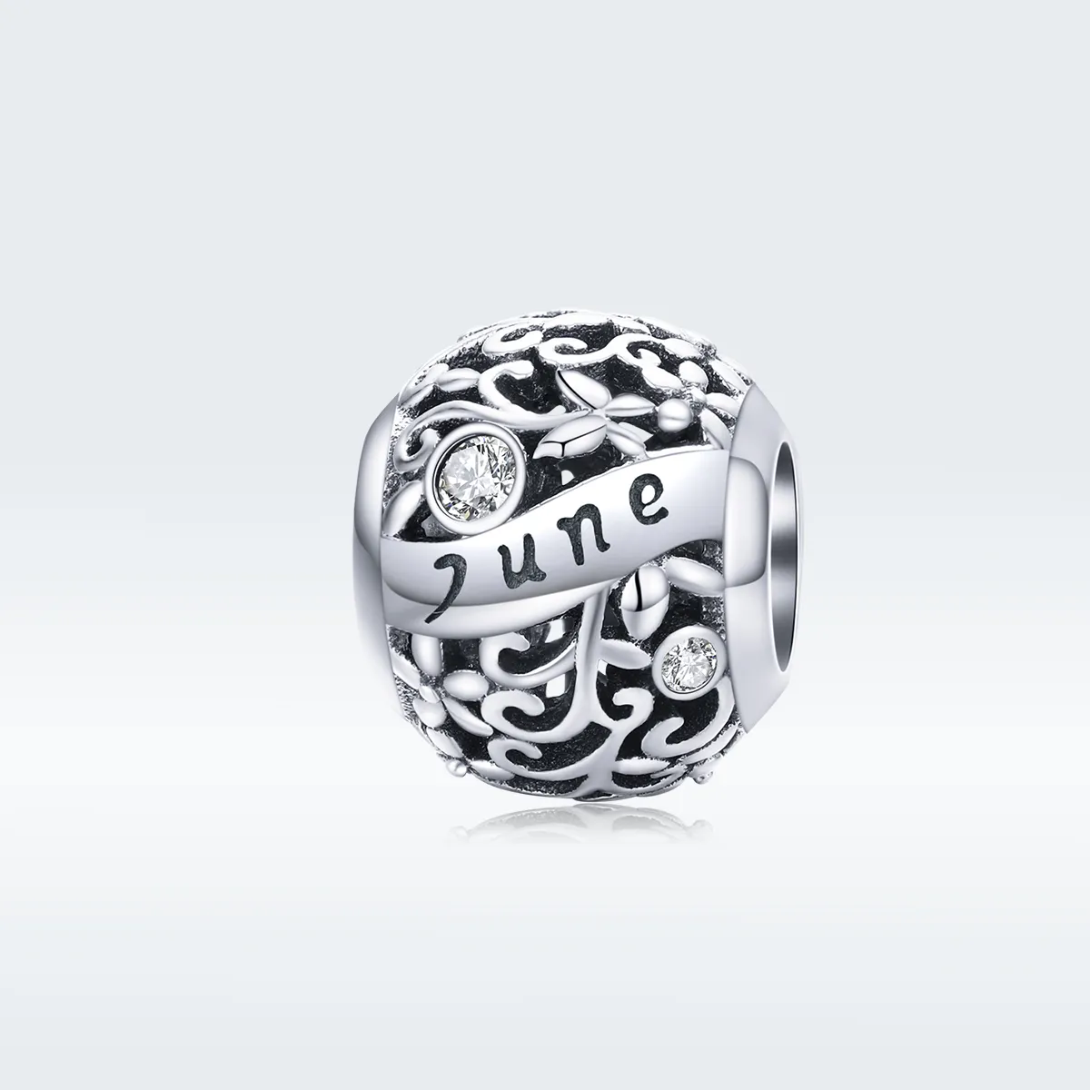 Pandora Style Silver Charm, June Birthstone - SCC1385-6