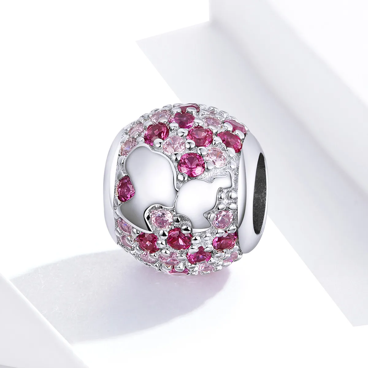 Pandora Style Silver Charm, Kiss From Mama - BSC225