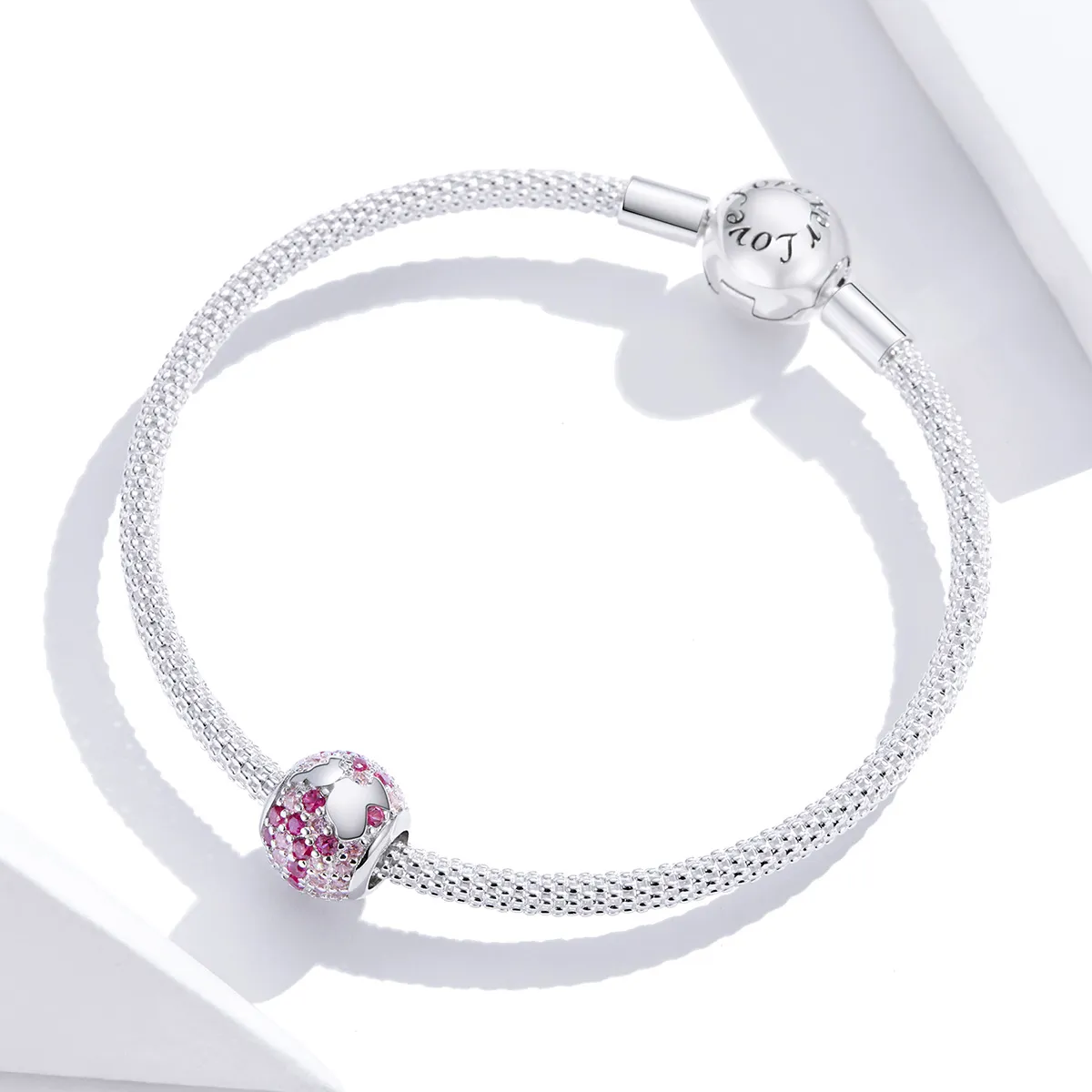 Pandora Style Silver Charm, Kiss From Mama - BSC225