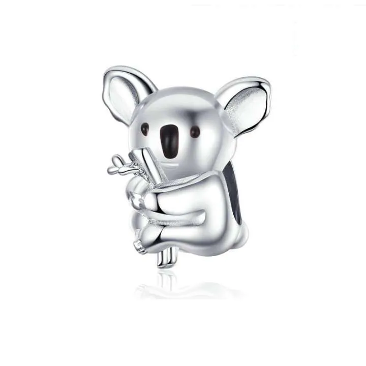 Pandora Style Silver Charm, Koala Bear - BSC093