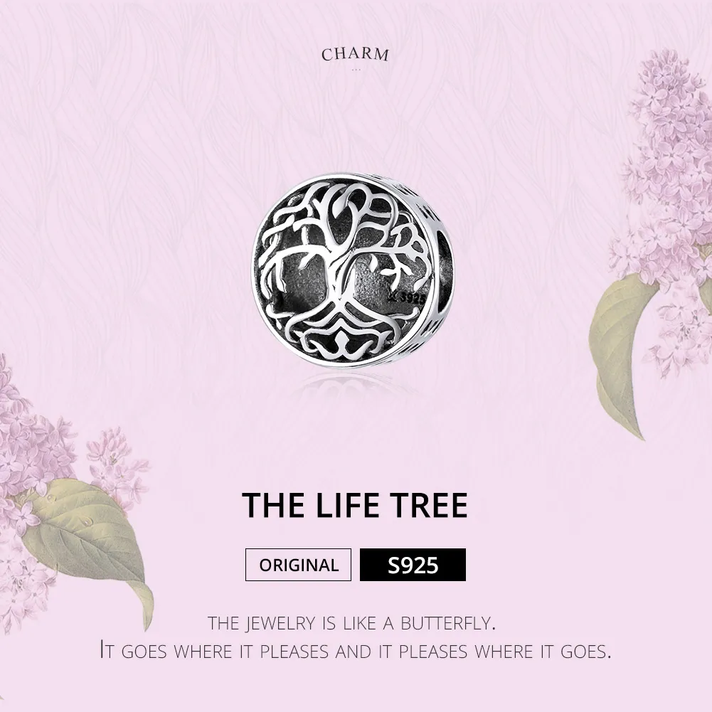 Pandora Style Silver Charm, Life Tree - SCC1457