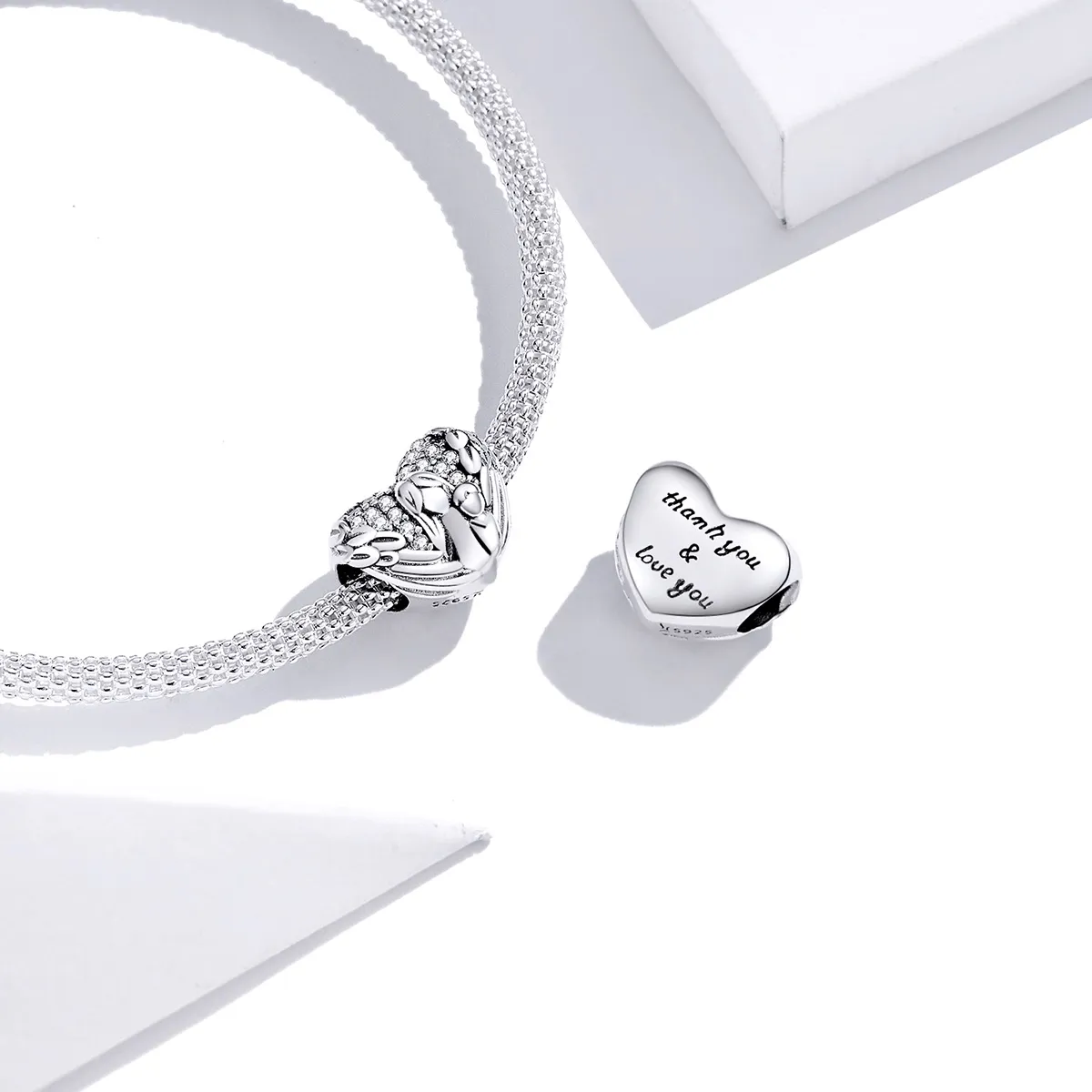 Pandora Style Silver Charm, Love Cameos - SCC1462