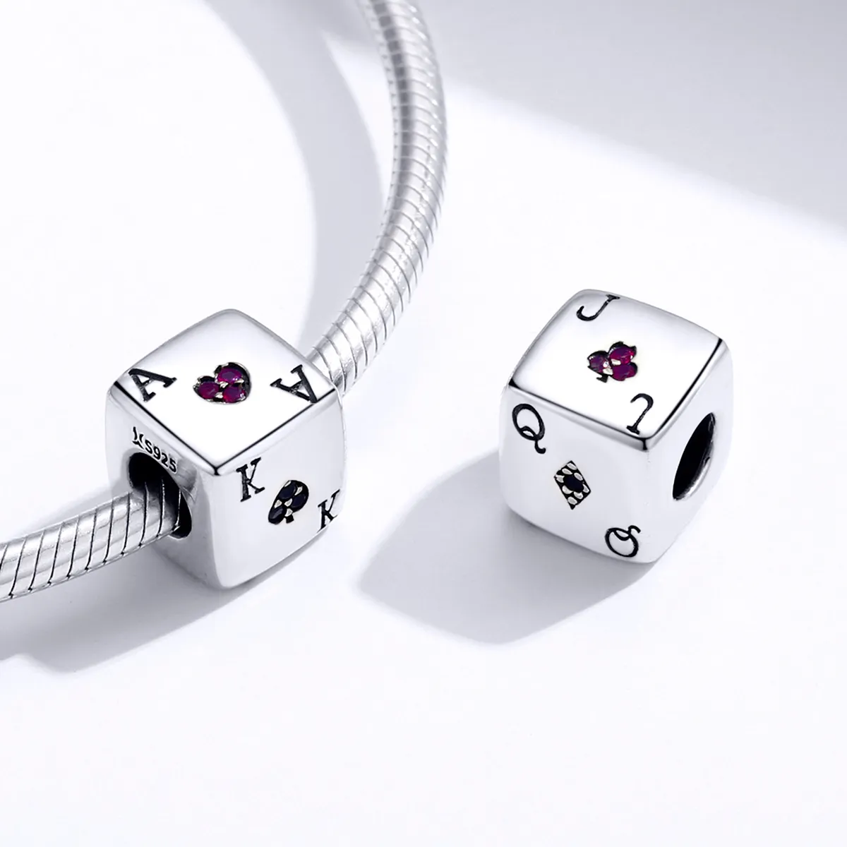 Pandora Style Silver Charm, Love Dice - SCC1440