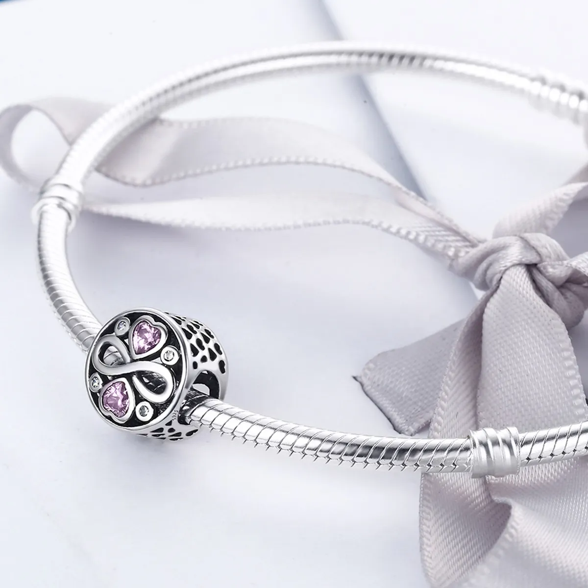 Pandora Style Silver Charm, Love Lasts - SCC240