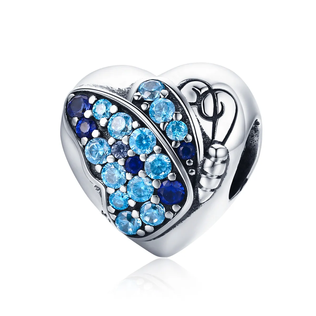 Pandora Style Silver Charm, Love of Butterfly - SCC653