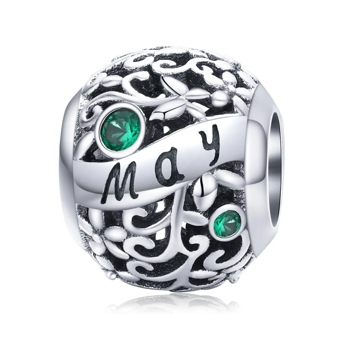 Pandora Style Silver Charm, May Birthstone - SCC1385-5