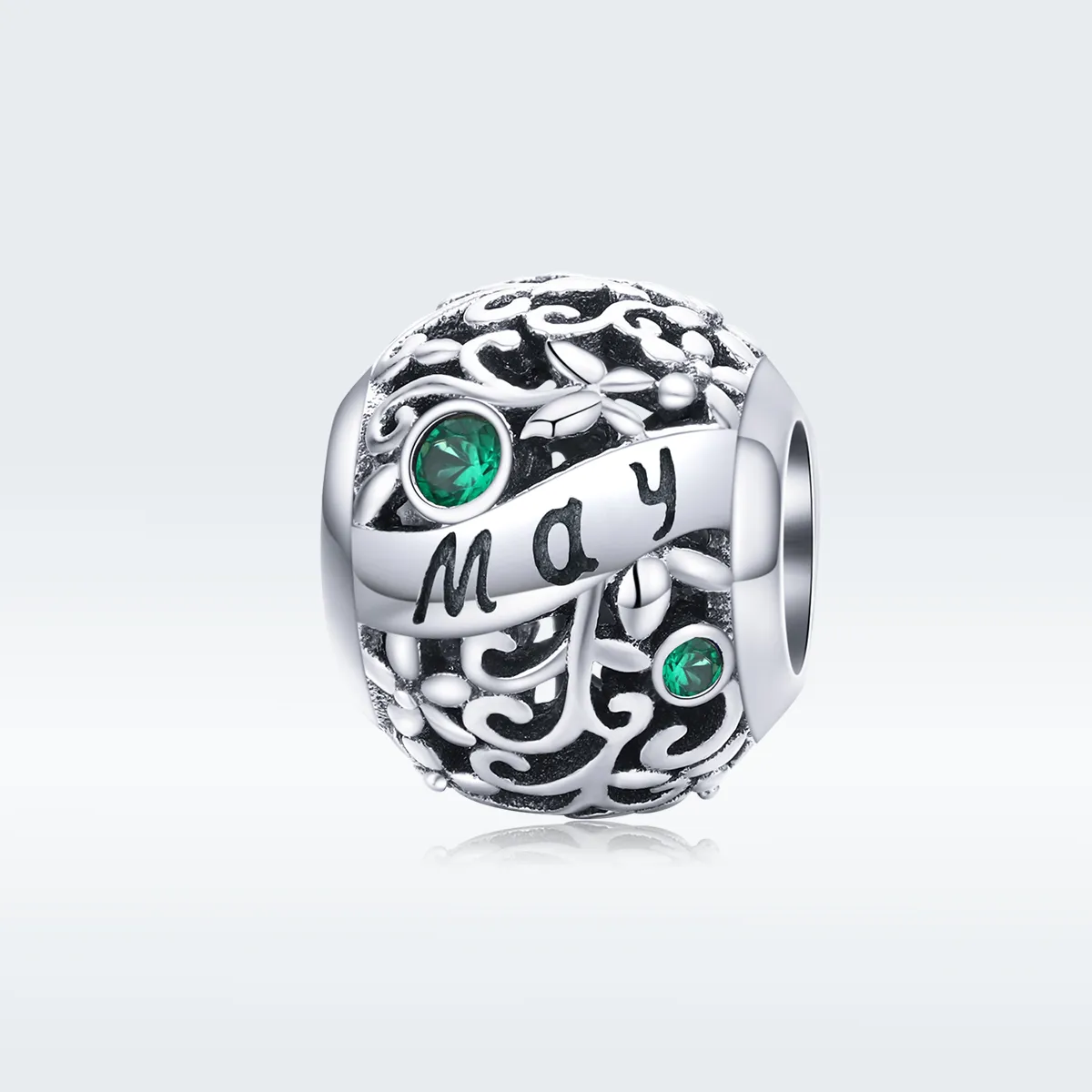 Pandora Style Silver Charm, May Birthstone - SCC1385-5