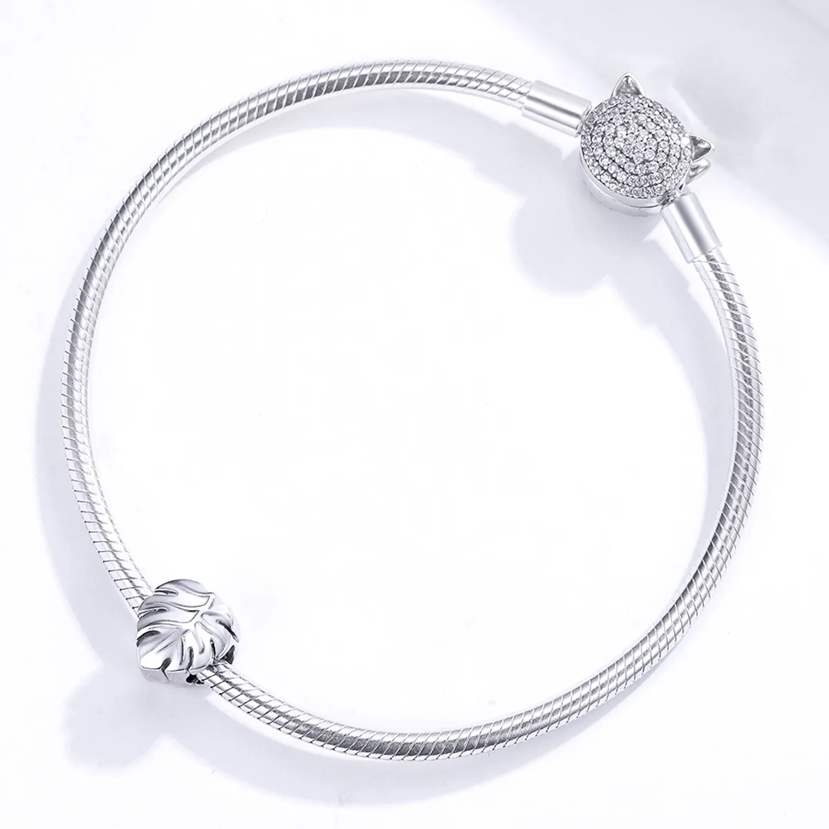 Pandora Style Silver Charm, Monstera Deliciosa - BSC141