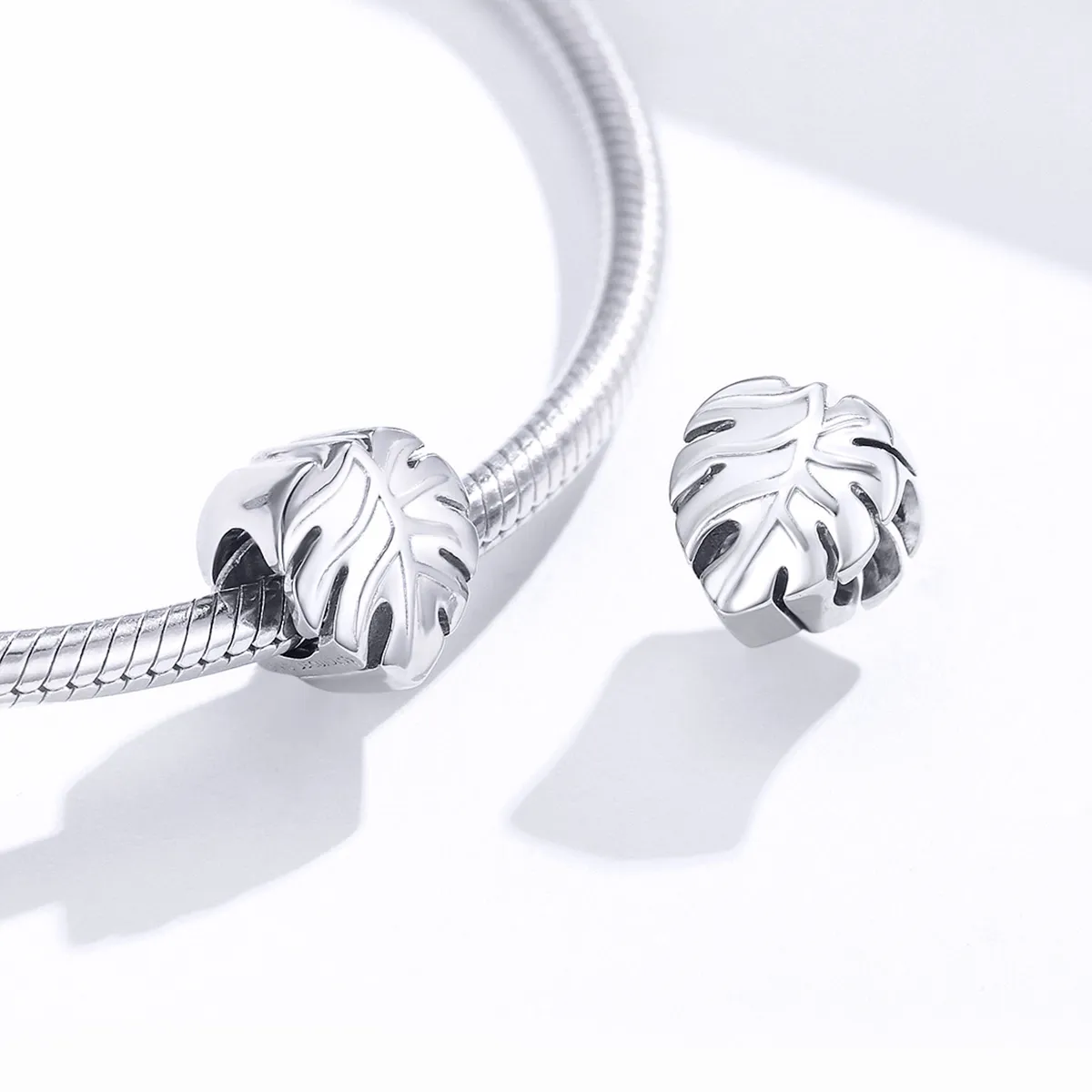 Pandora Style Silver Charm, Monstera Deliciosa - BSC141