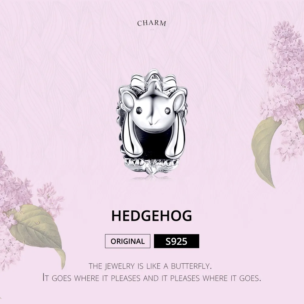 Pandora Style Silver Charm, Nino The Hedgehog - SCC1420