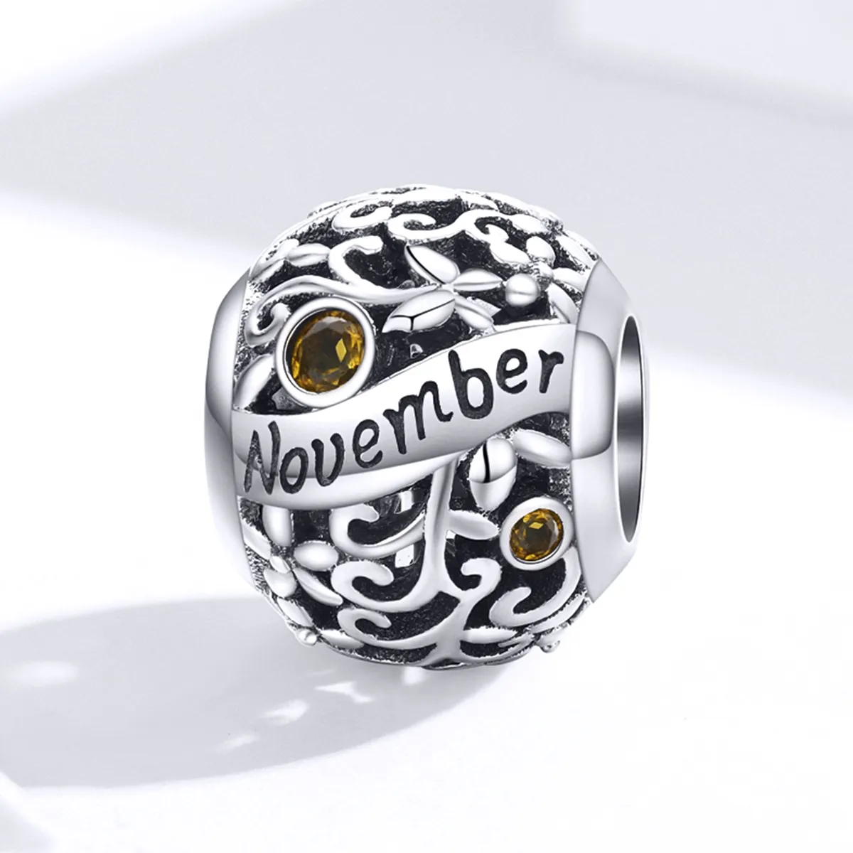 Pandora Style Silver Charm, November Birthstone - SCC1385-11