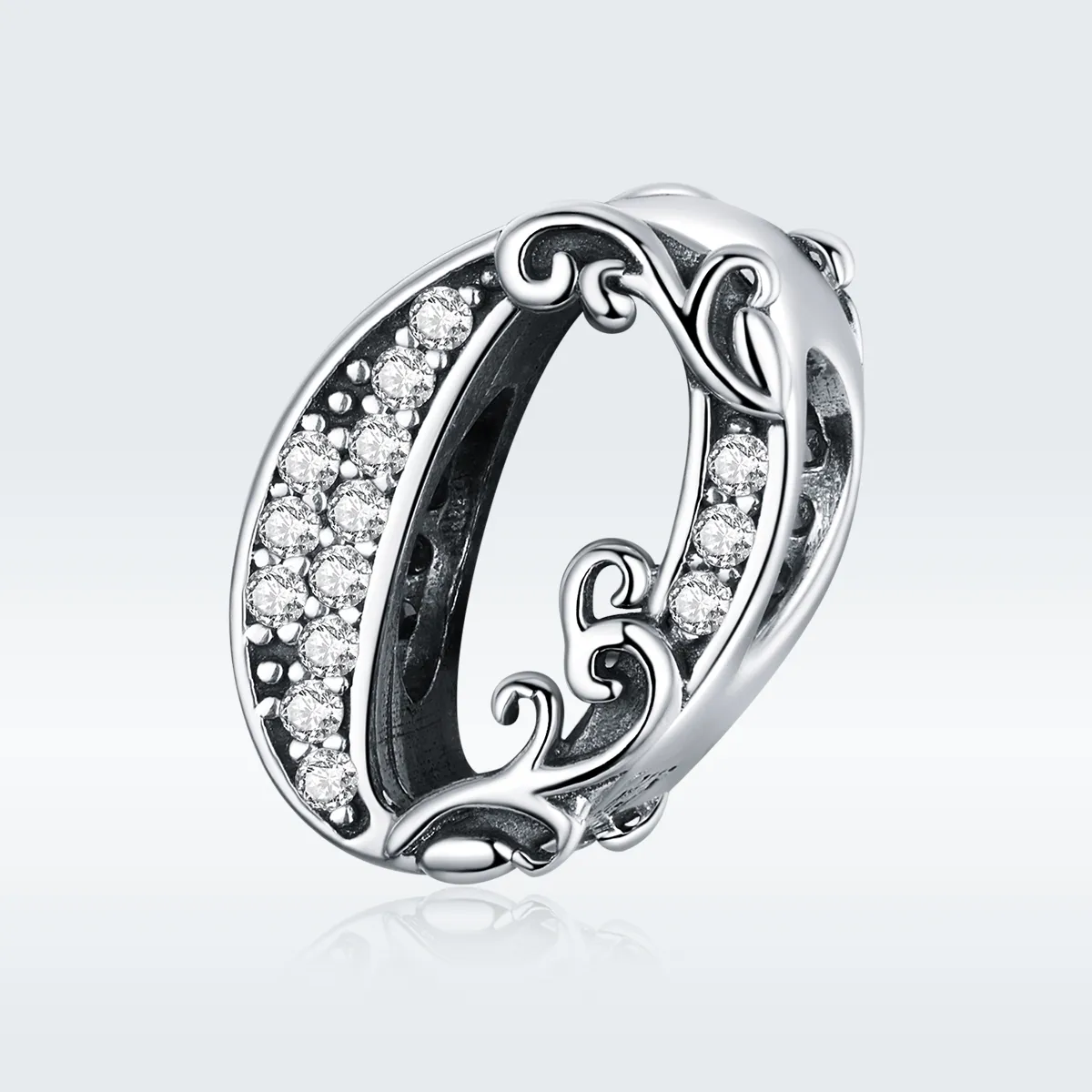 Pandora Style Silver Charm, Number 0 - SCC1418-0