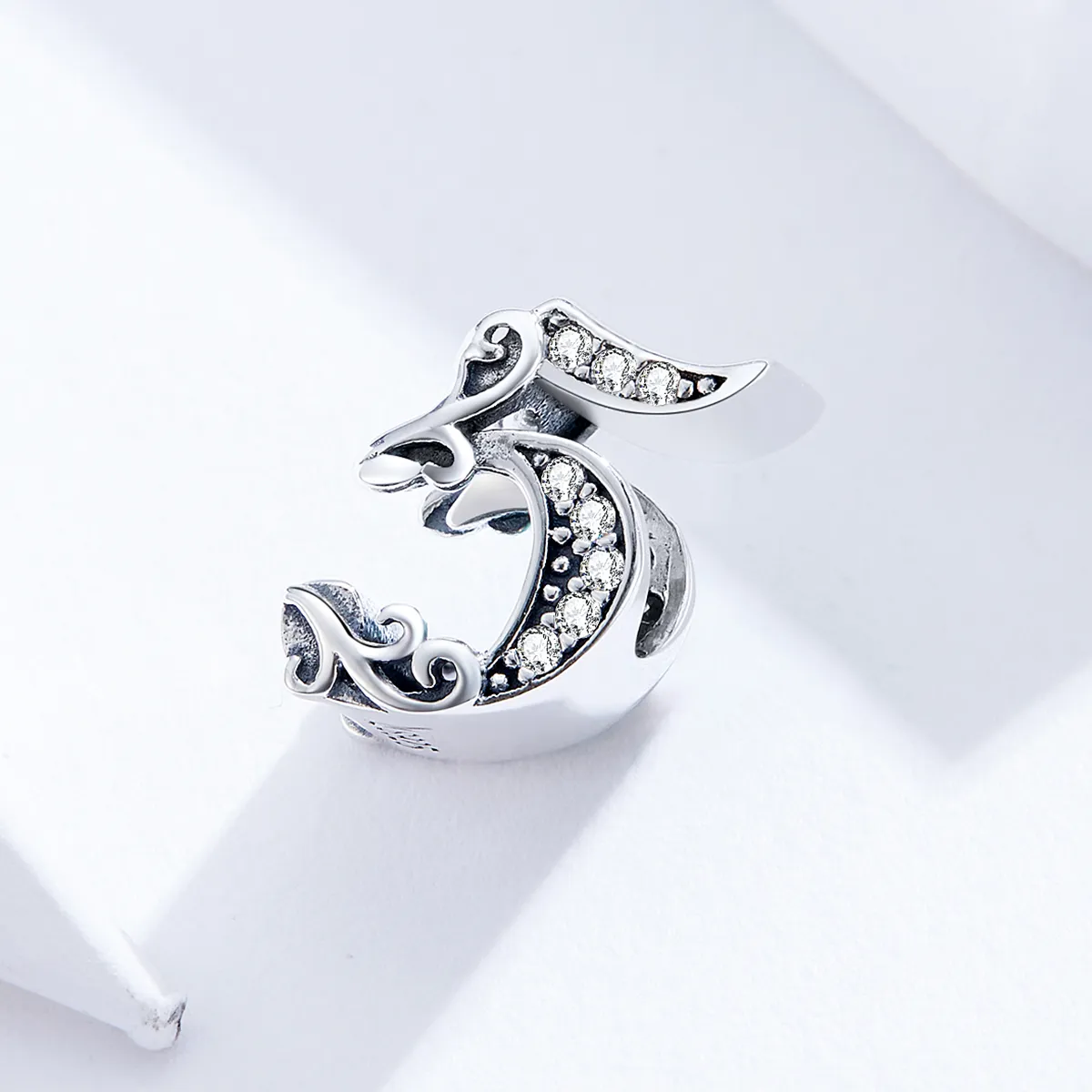 Pandora Style Silver Charm, Number 5 - SCC1418-5