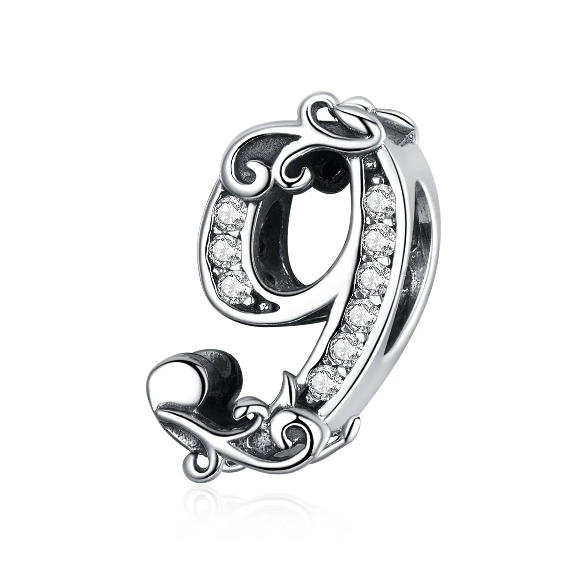 Pandora Style Silver Charm, Number 9 - SCC1418-9