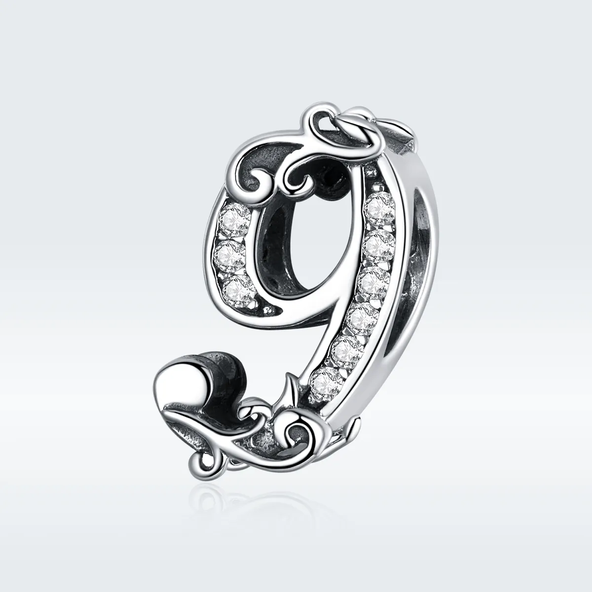 Pandora Style Silver Charm, Number 9 - SCC1418-9