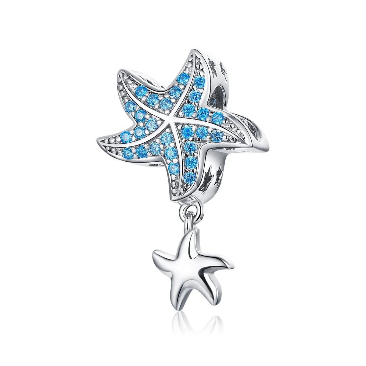 Pandora Style Silver Charm, Oceanic Starfish - BSC252