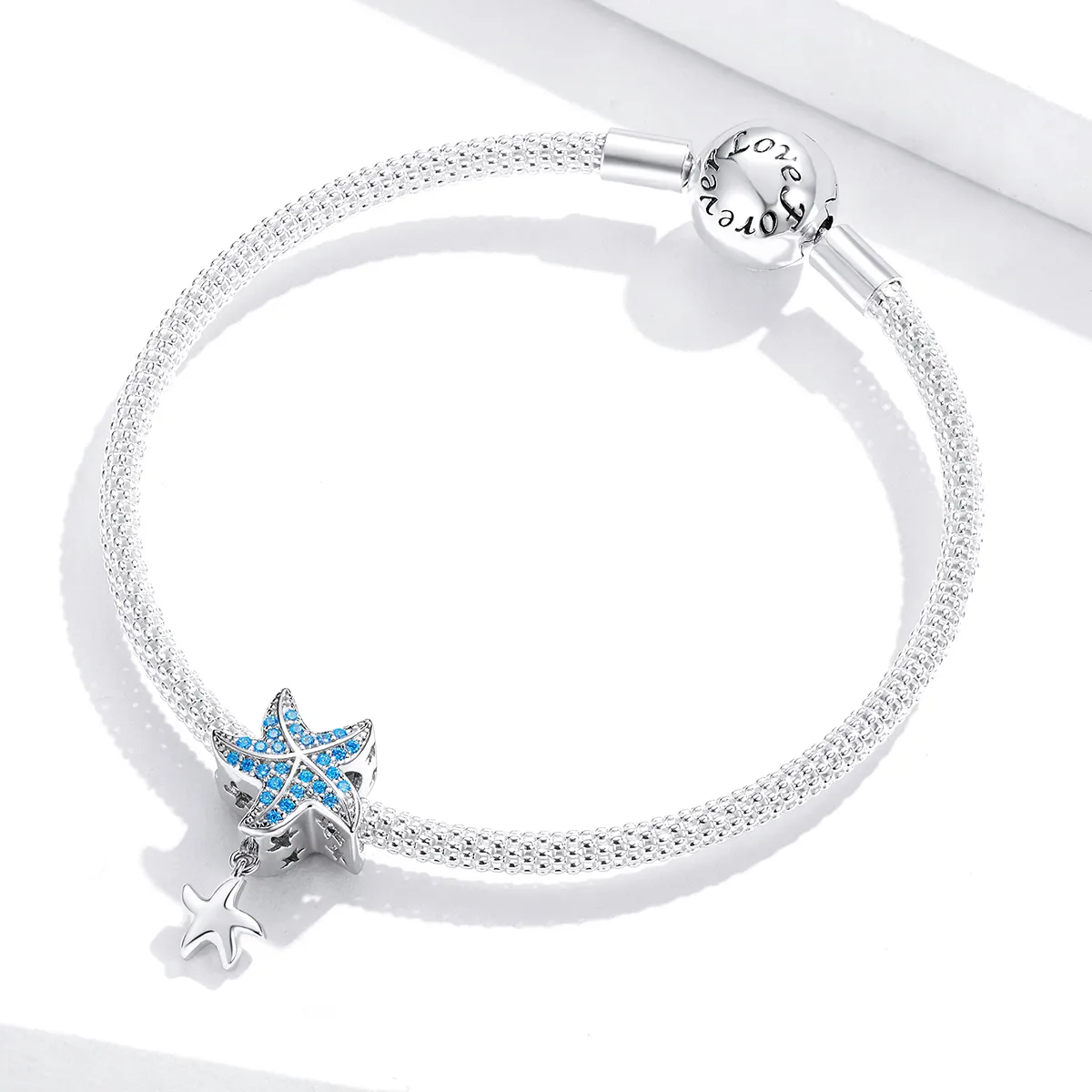 Pandora Style Silver Charm, Oceanic Starfish - BSC252