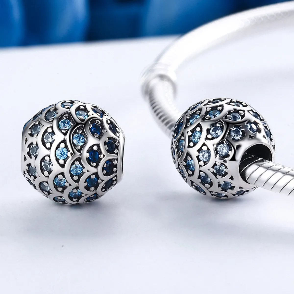 Pandora Style Silver Charm, Ocean's Daughter - SCC169