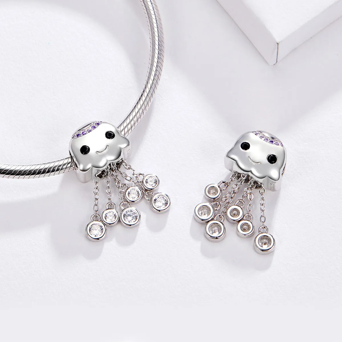 Pandora Style Silver Charm, Octopus - BSC081