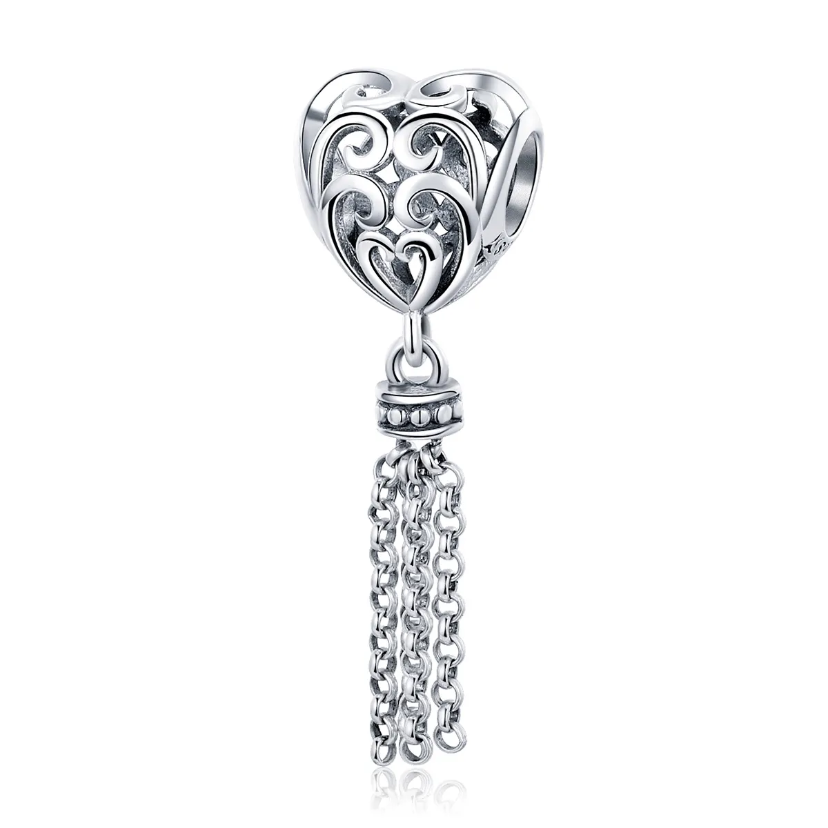 Pandora Style Silver Charm, Openwork Dreamcatcher - SCC722