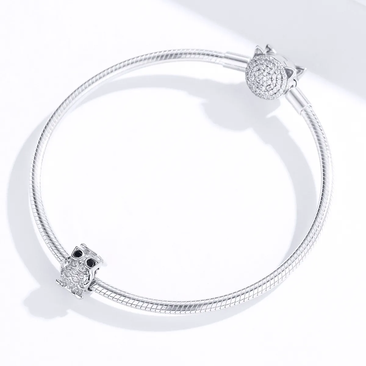 Pandora Style Silver Charm, Owl - BSC124