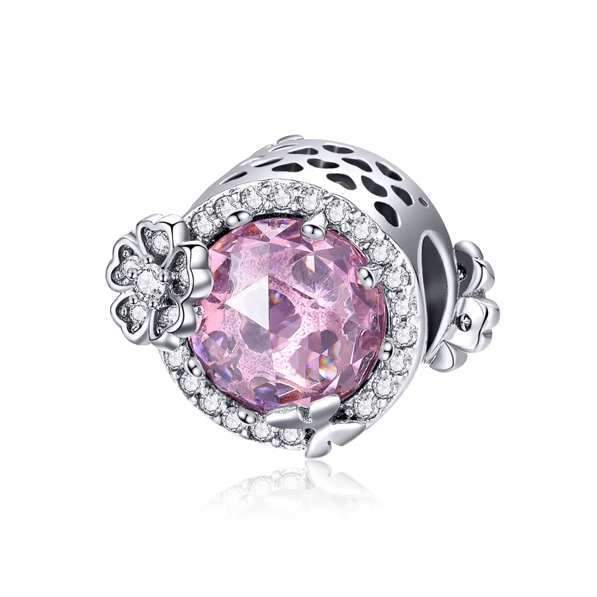 Pandora Style Silver Charm, Pink Flavor - SCC904