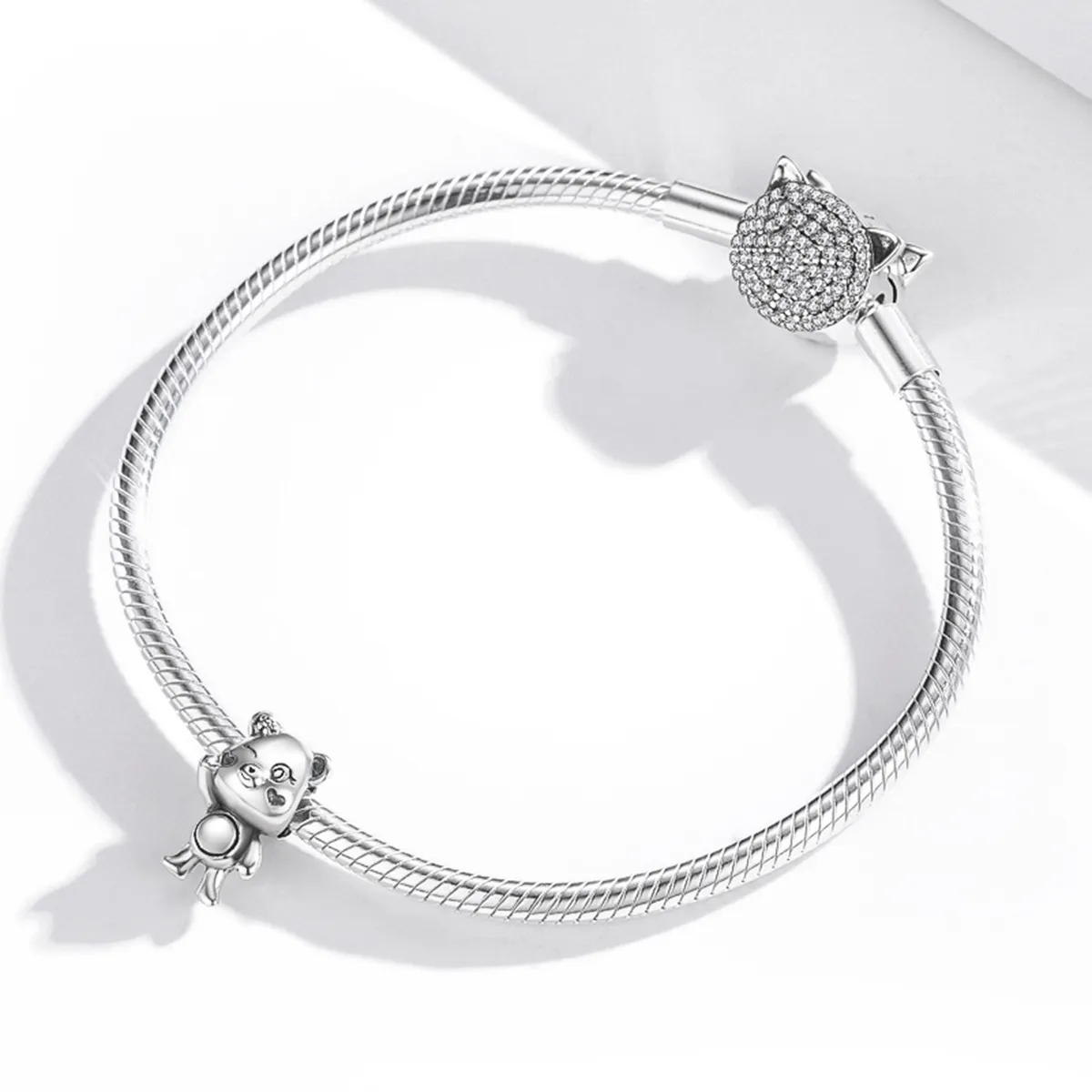 Pandora Style Silver Charm, Playful Bear - SCC1870