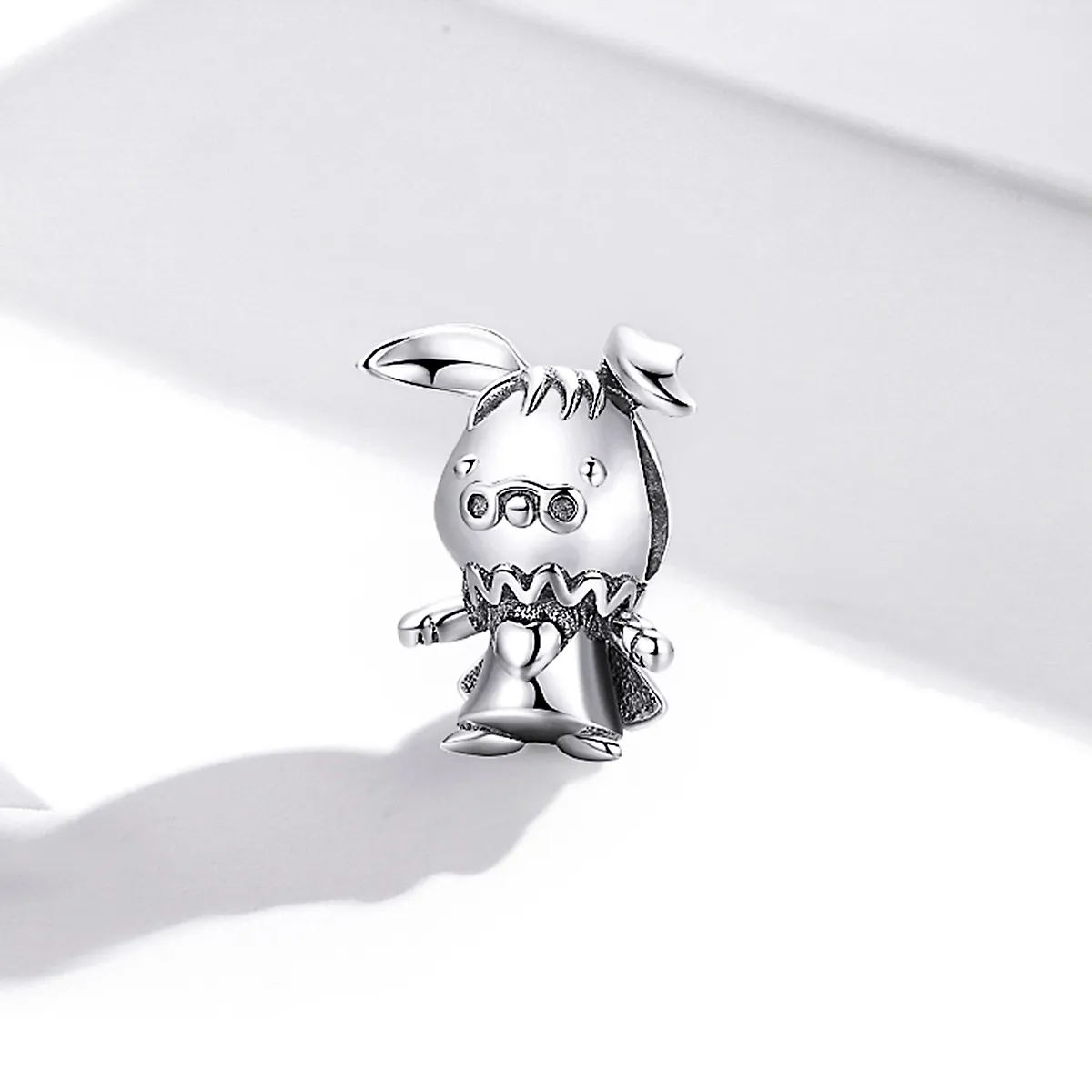 Pandora Style Silver Charm, Playful Rabbit - SCC1867