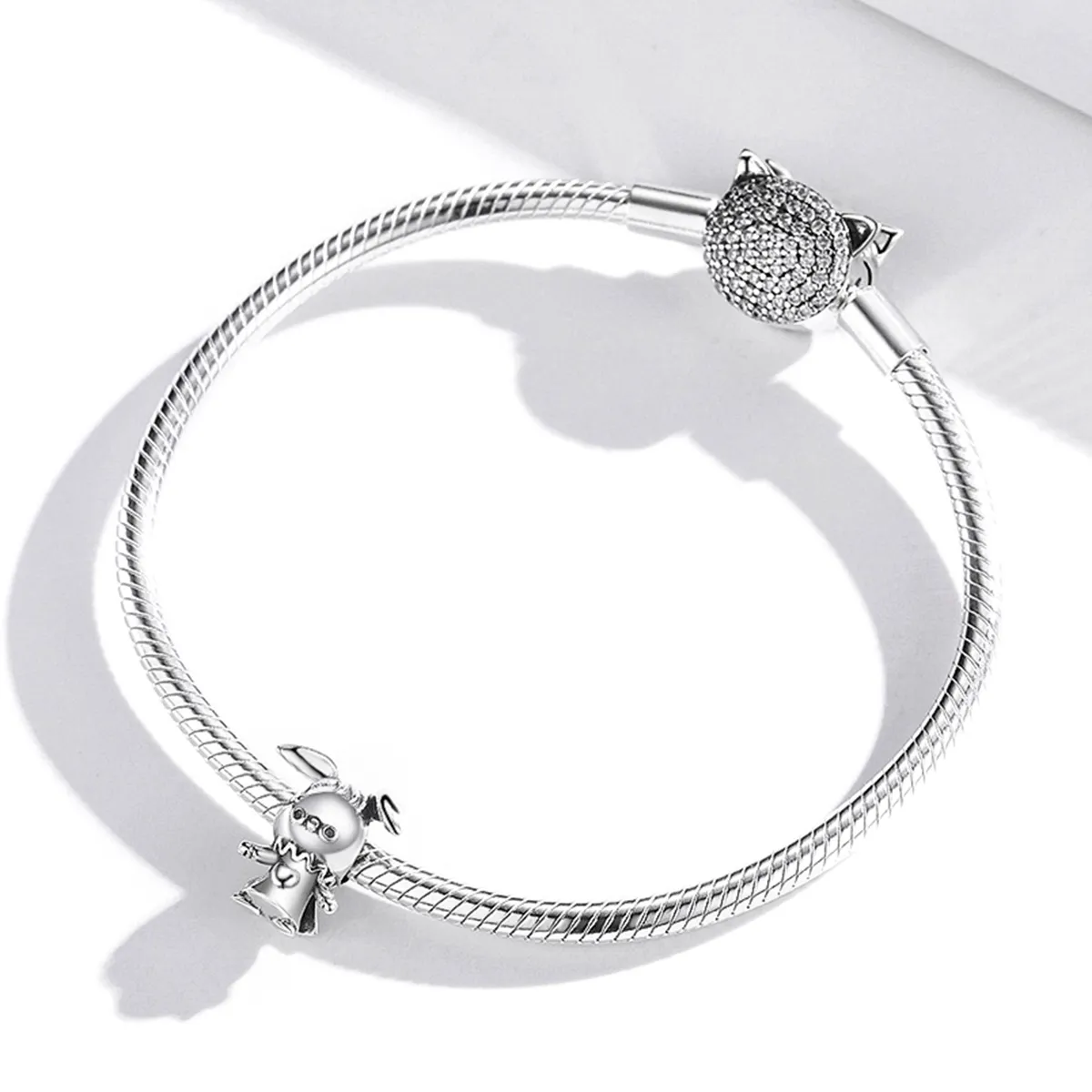 Pandora Style Silver Charm, Playful Rabbit - SCC1867