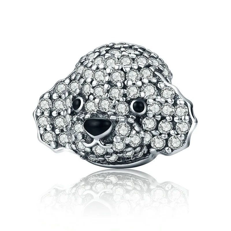 Pandora Style Silver Charm, Poodle Puppy - SCC152