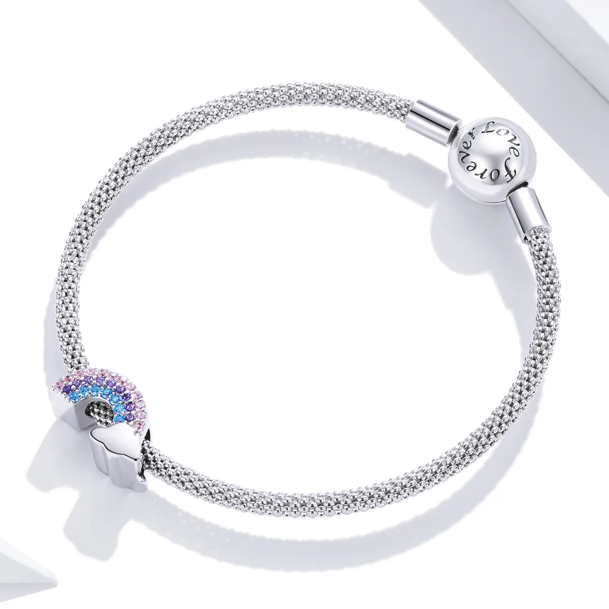 Pandora Style Silver Charm, Rainbow Bridge - SCC1788