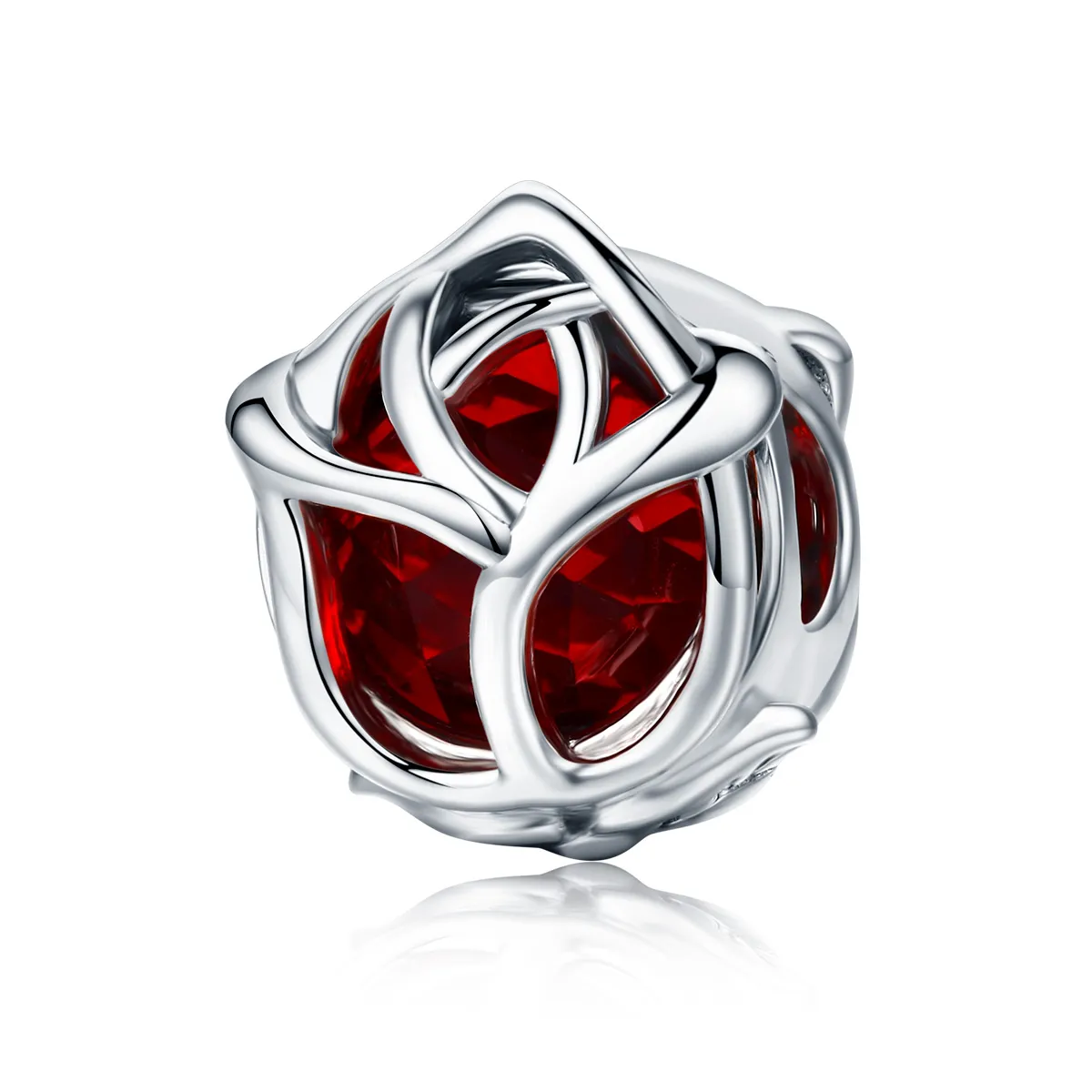 Pandora Style Silver Charm, Red Roses - SCC568