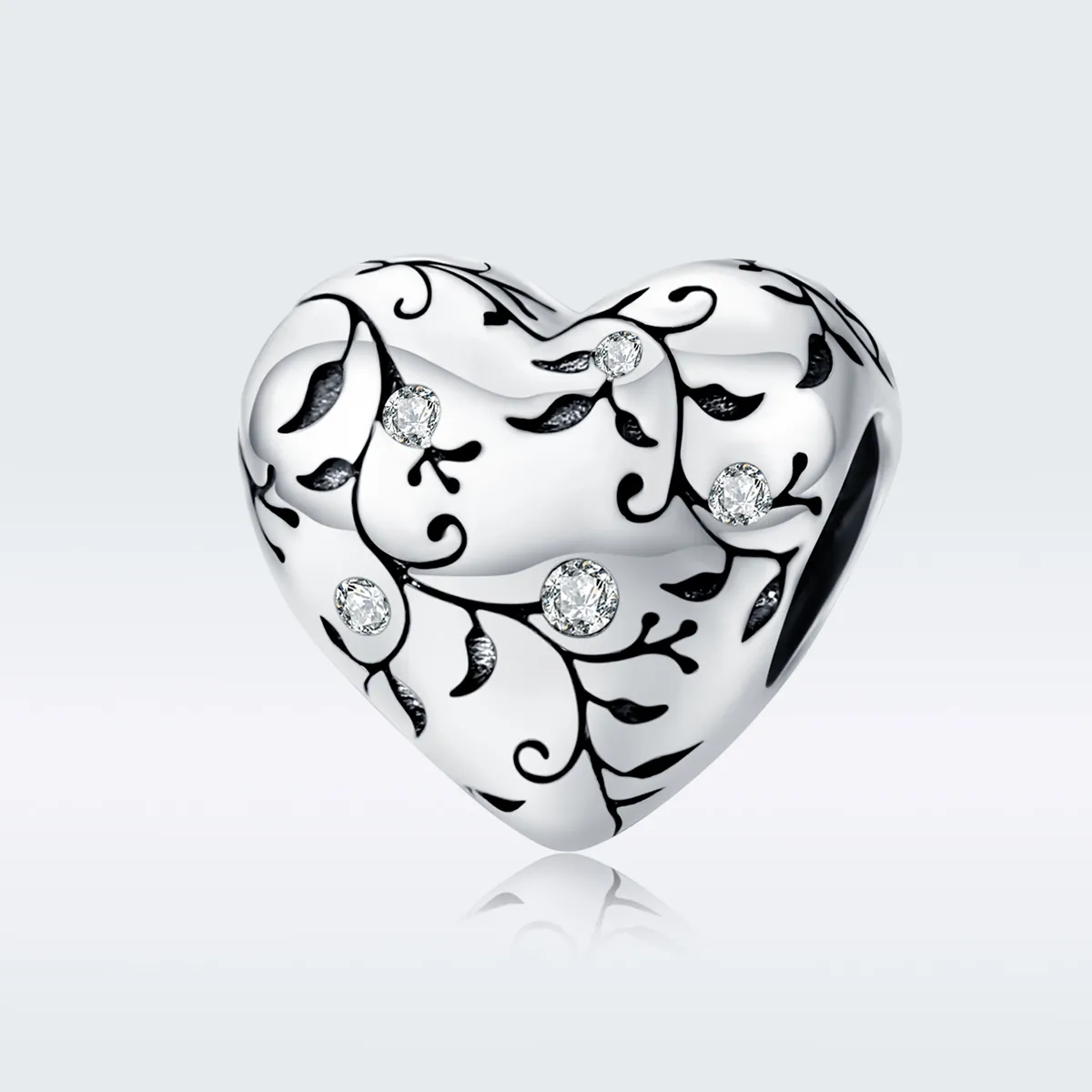 Pandora Style Silver Charm, Retro Patterns - SCC1323