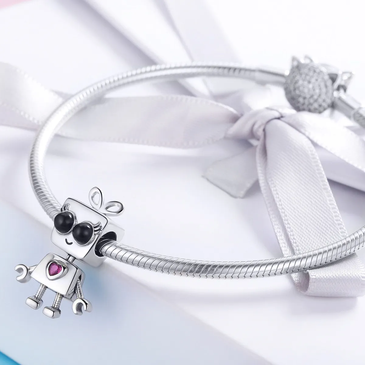 Pandora Style Silver Charm, Robot Didi - SCC885