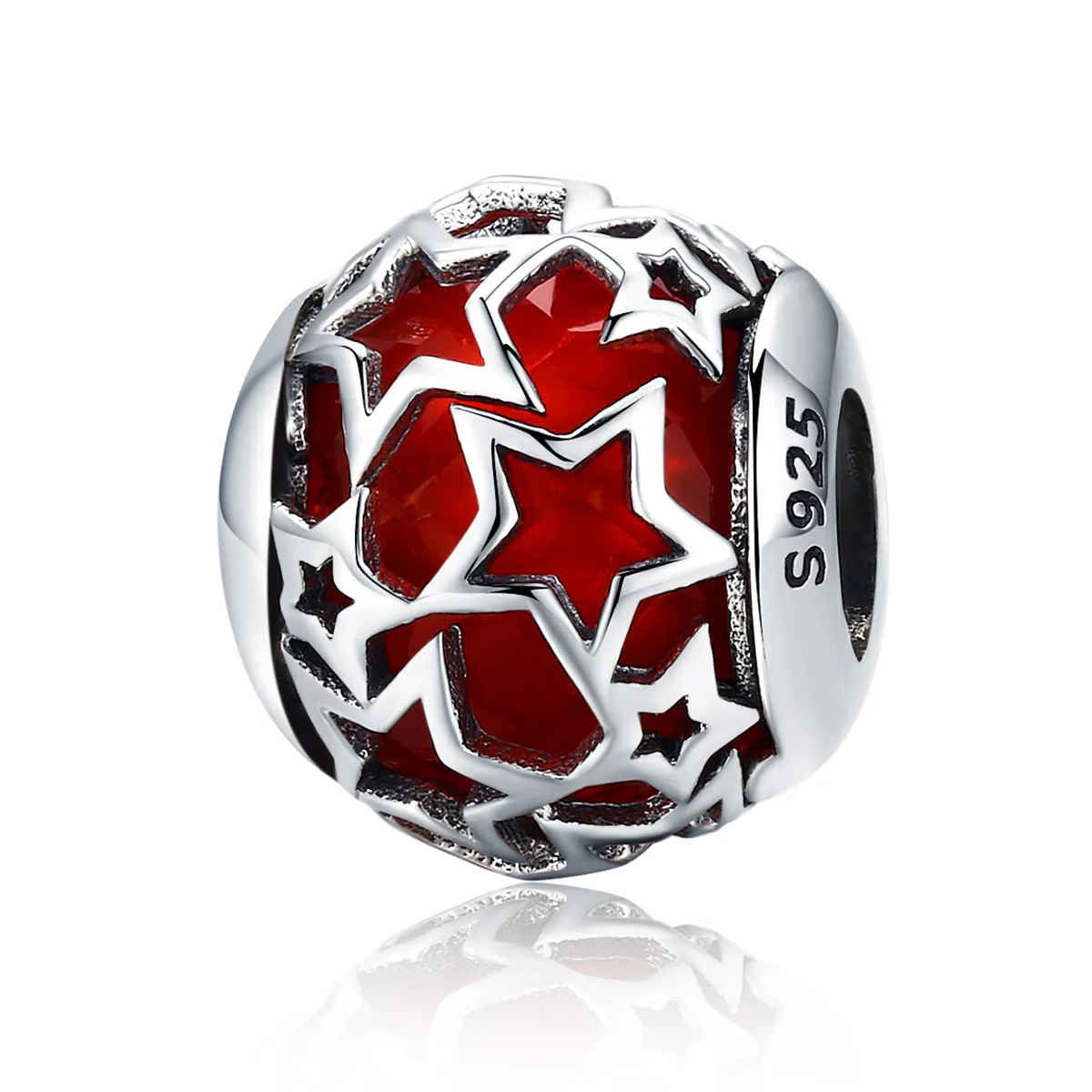 Pandora Style Silver Charm, Romantic Stars - SCC509