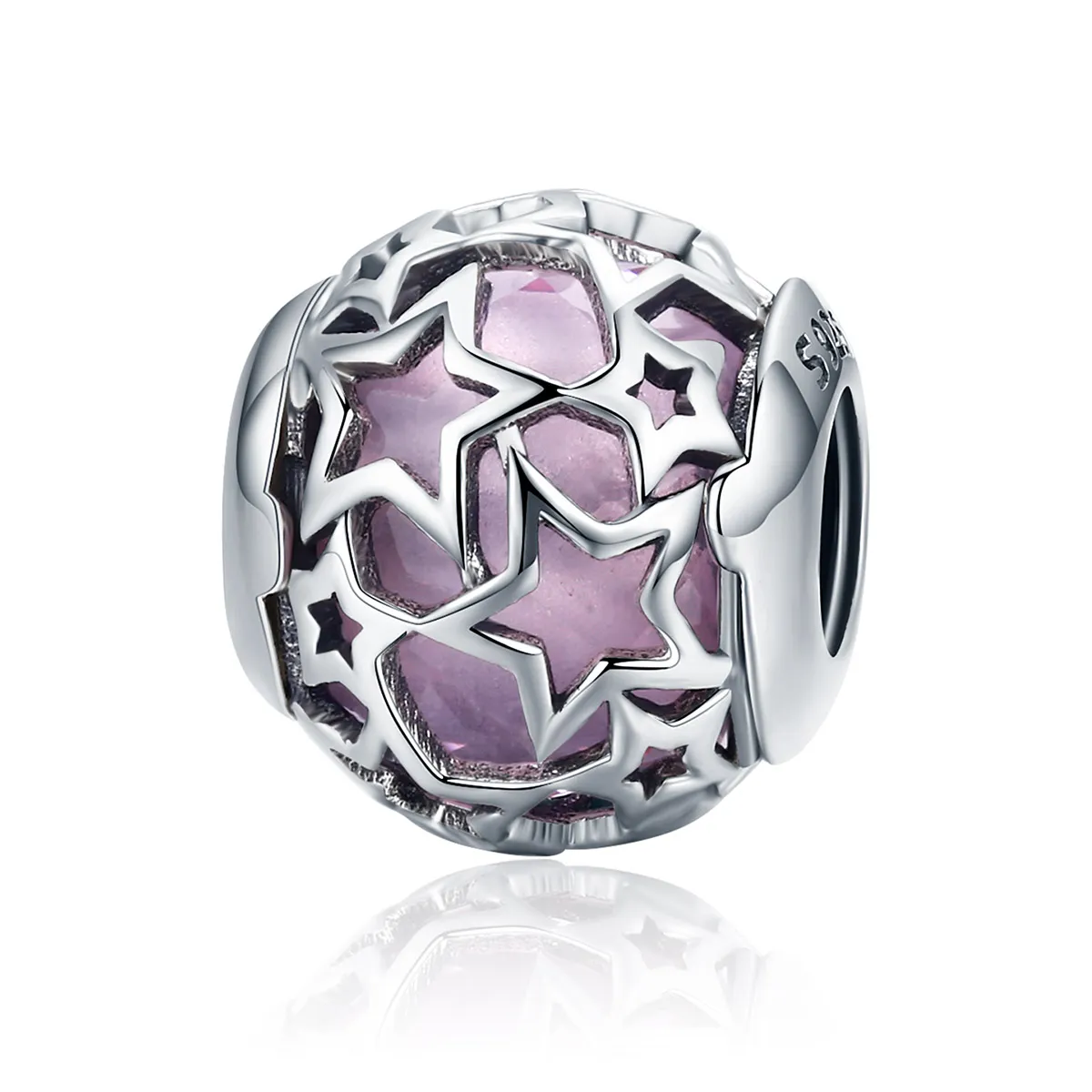 Pandora Style Silver Charm, Romantic Stars - SCC510